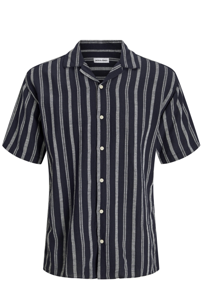 JJEENZO STRIPE RESORT SHIRT SS SN 12268457 SKY CAPTAIN
